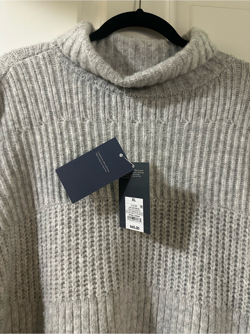Universal thread Gray Ribbed Cowl Neck Sweater szXL - Picture 2 of 7